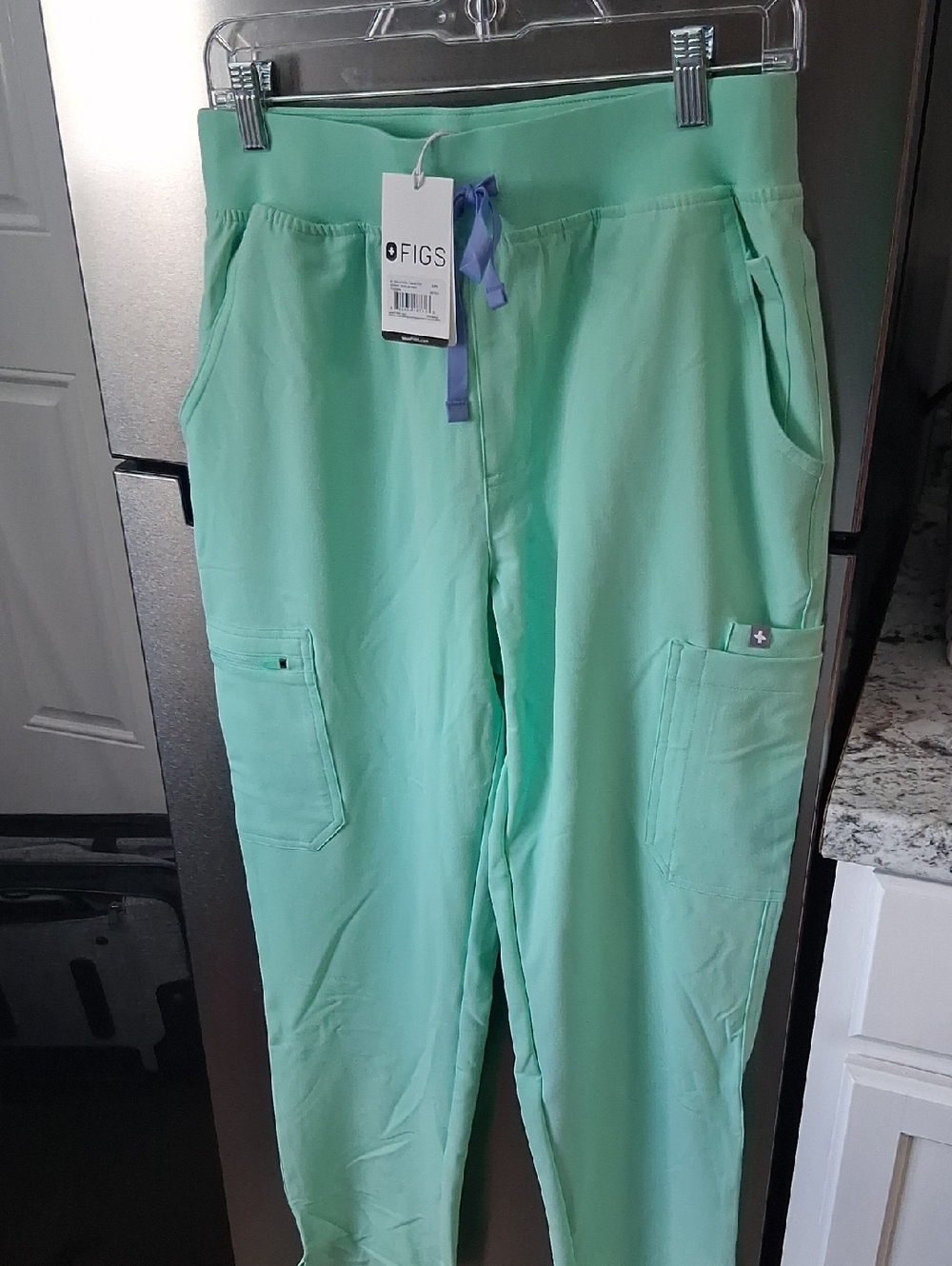 FIGS Mint Green Drawstring Scrub Pants